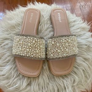 Pearl + Rhinestone Sandals